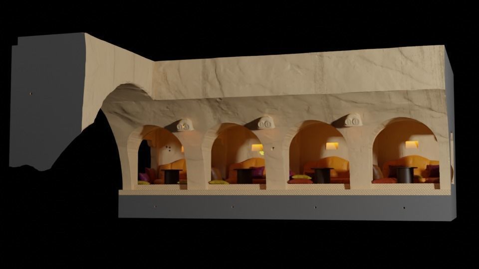 Jabbas Throne Room - Set 3a - Sofas and Cushions 1-12 scale 3D print model_10