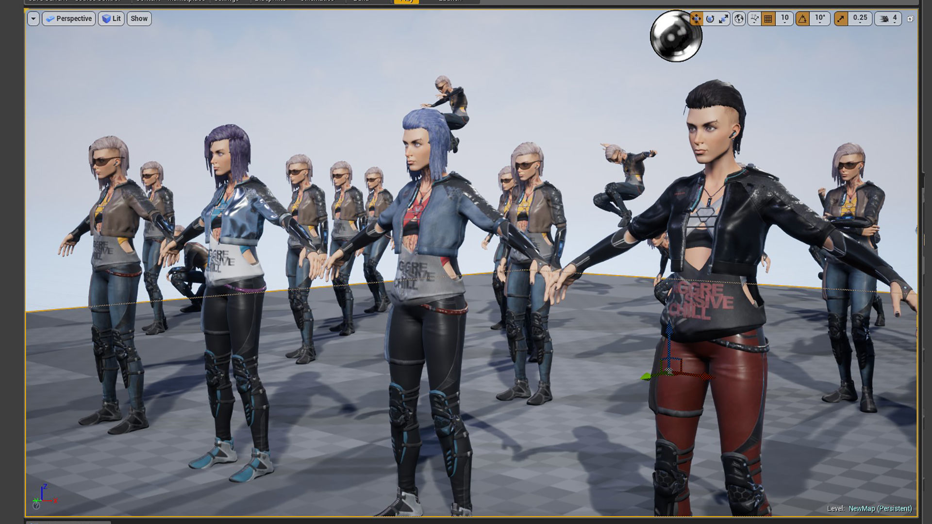 City girl  Low-poly 3D model_27