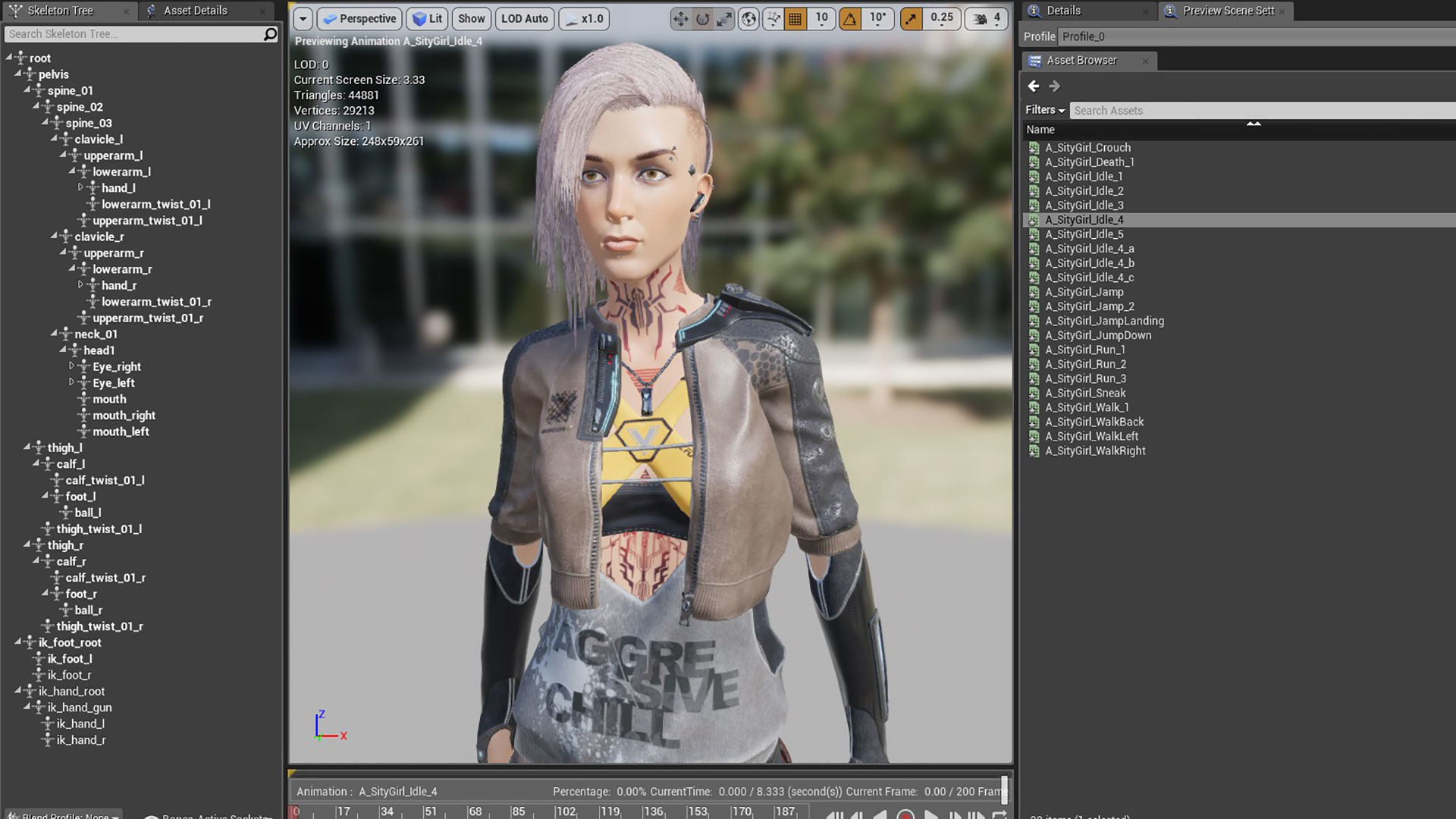 City girl  Low-poly 3D model_31