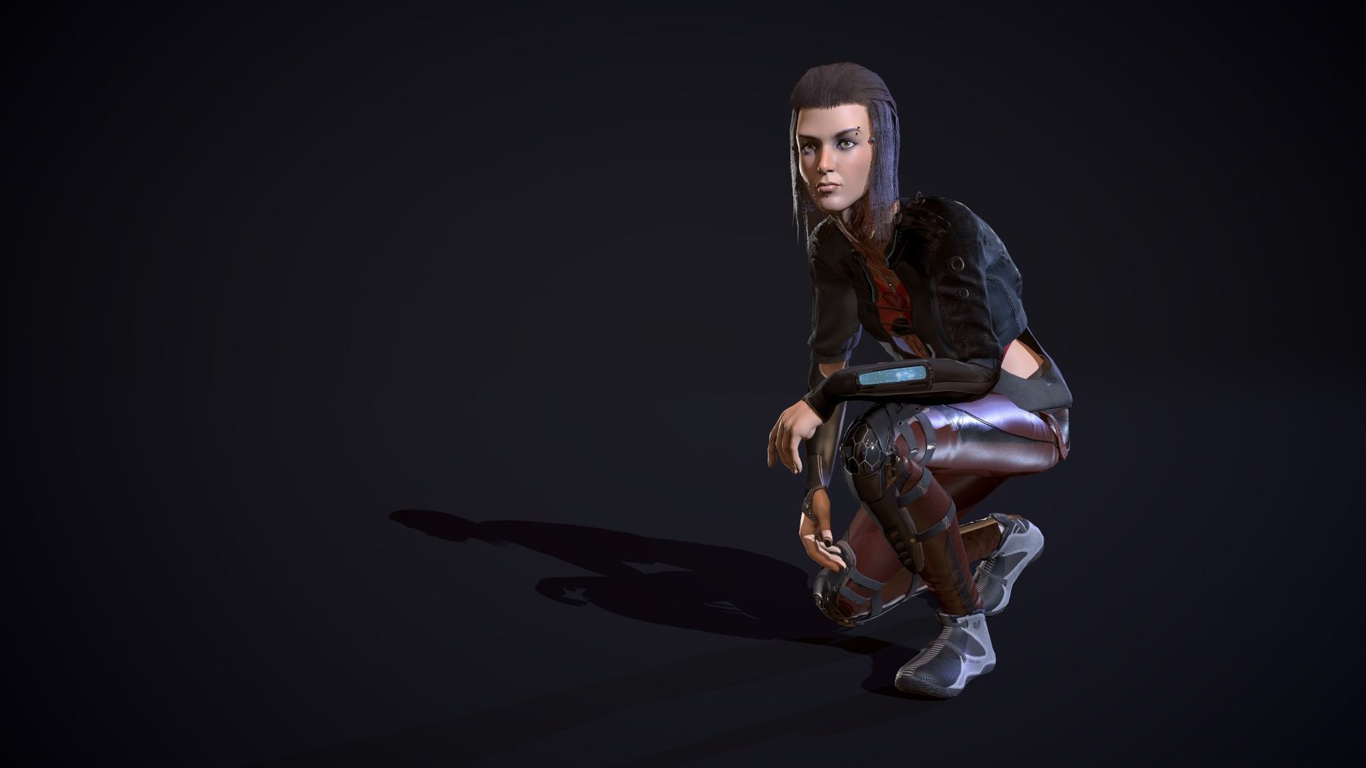 City girl  Low-poly 3D model_17