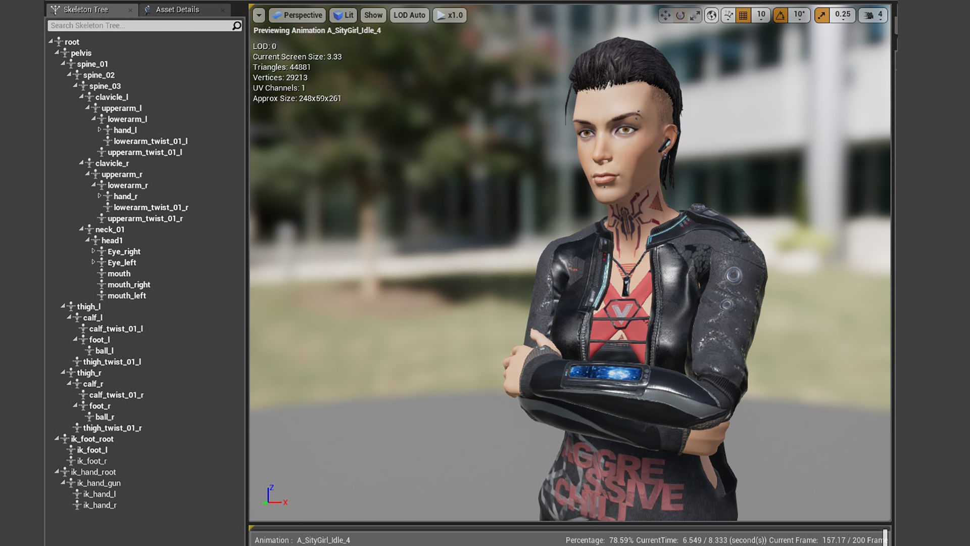 City girl  Low-poly 3D model_32