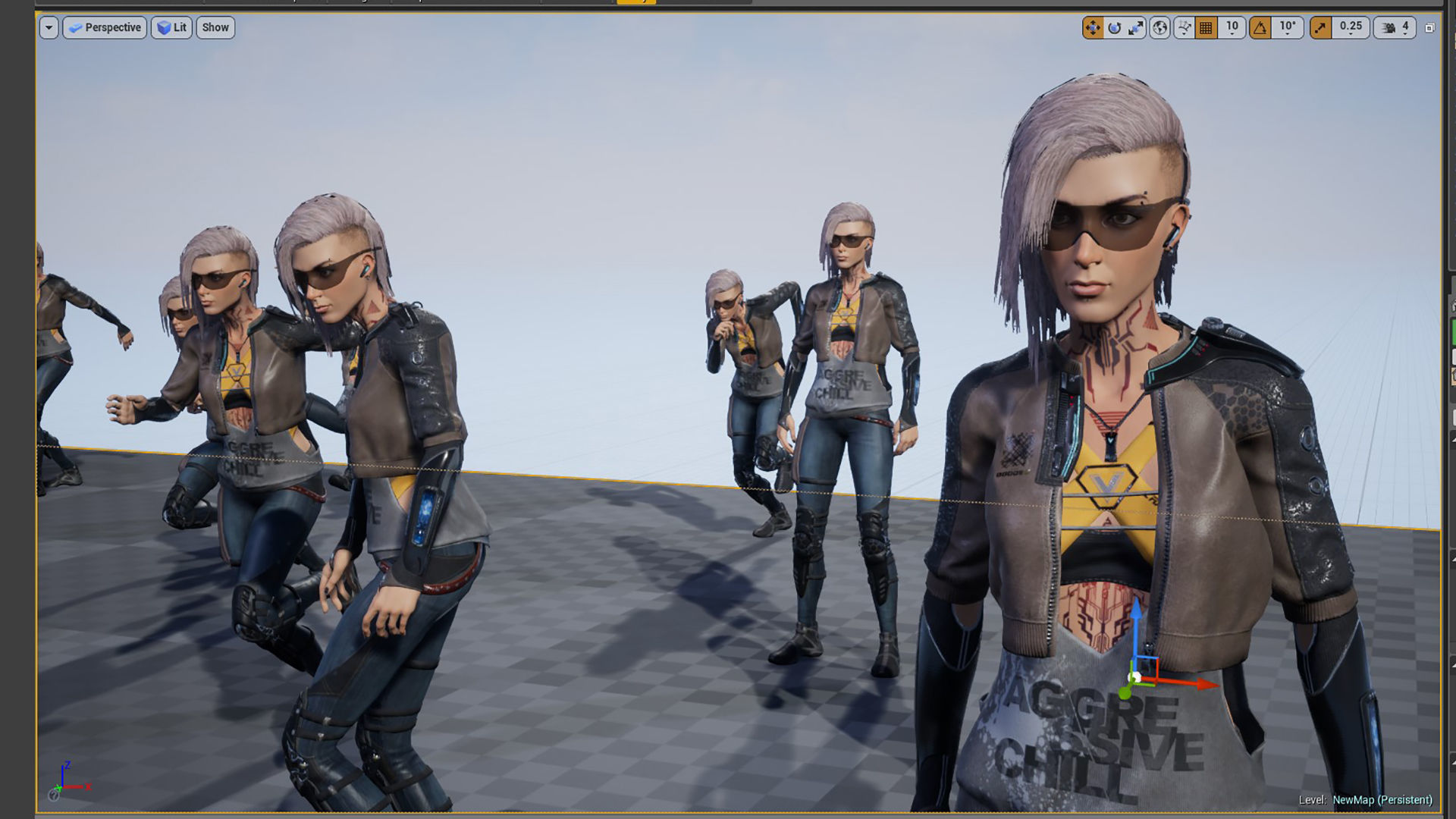 City girl  Low-poly 3D model_28