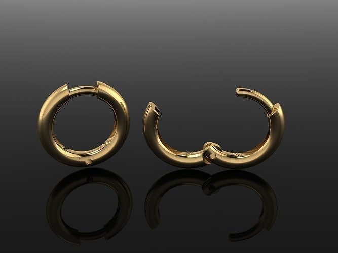 Round Earring Hoops 11mm 3D print model