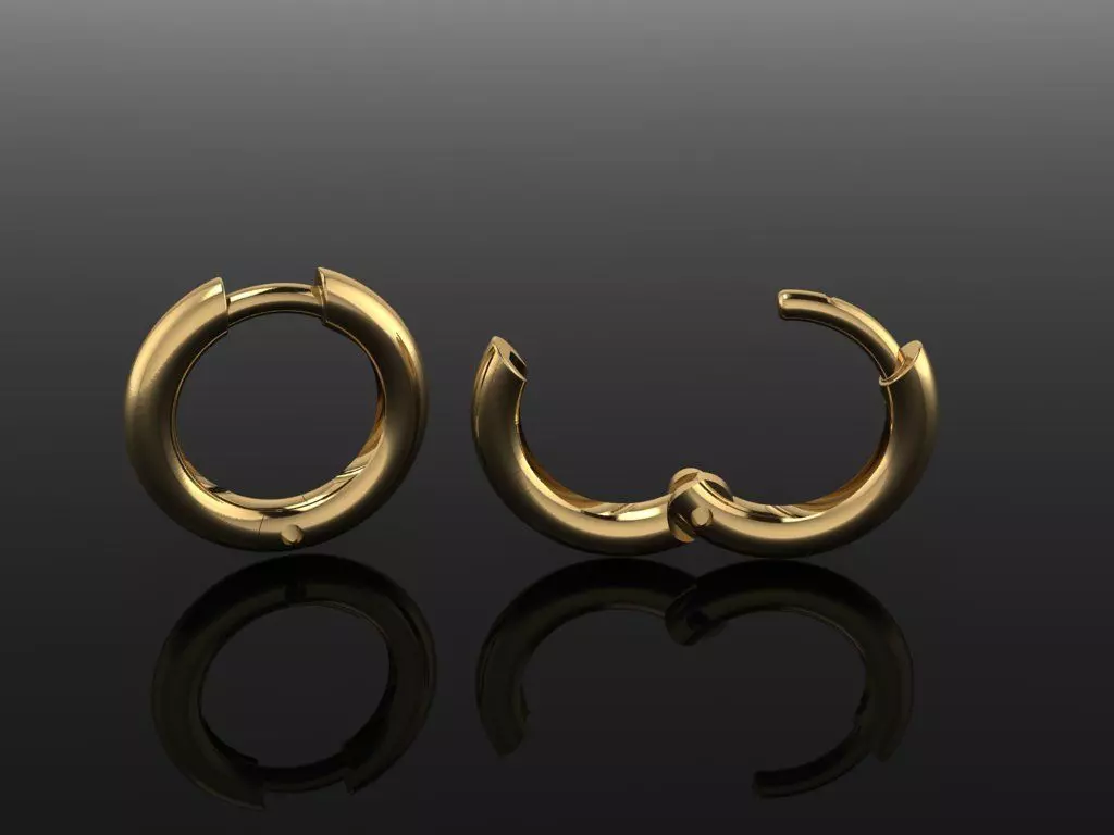 Round Earring Hoops 11mm 3D print model