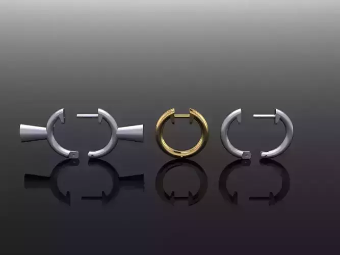 Round Earring Hoop 14mm