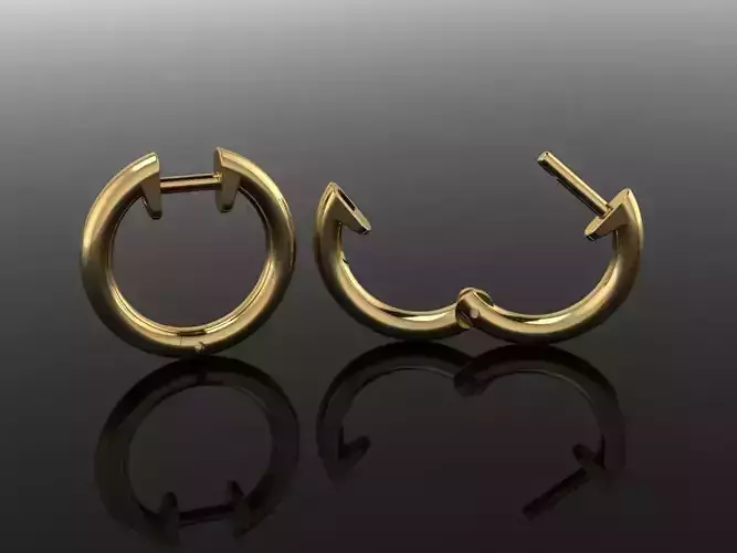 Round Earring Hoop 14mm