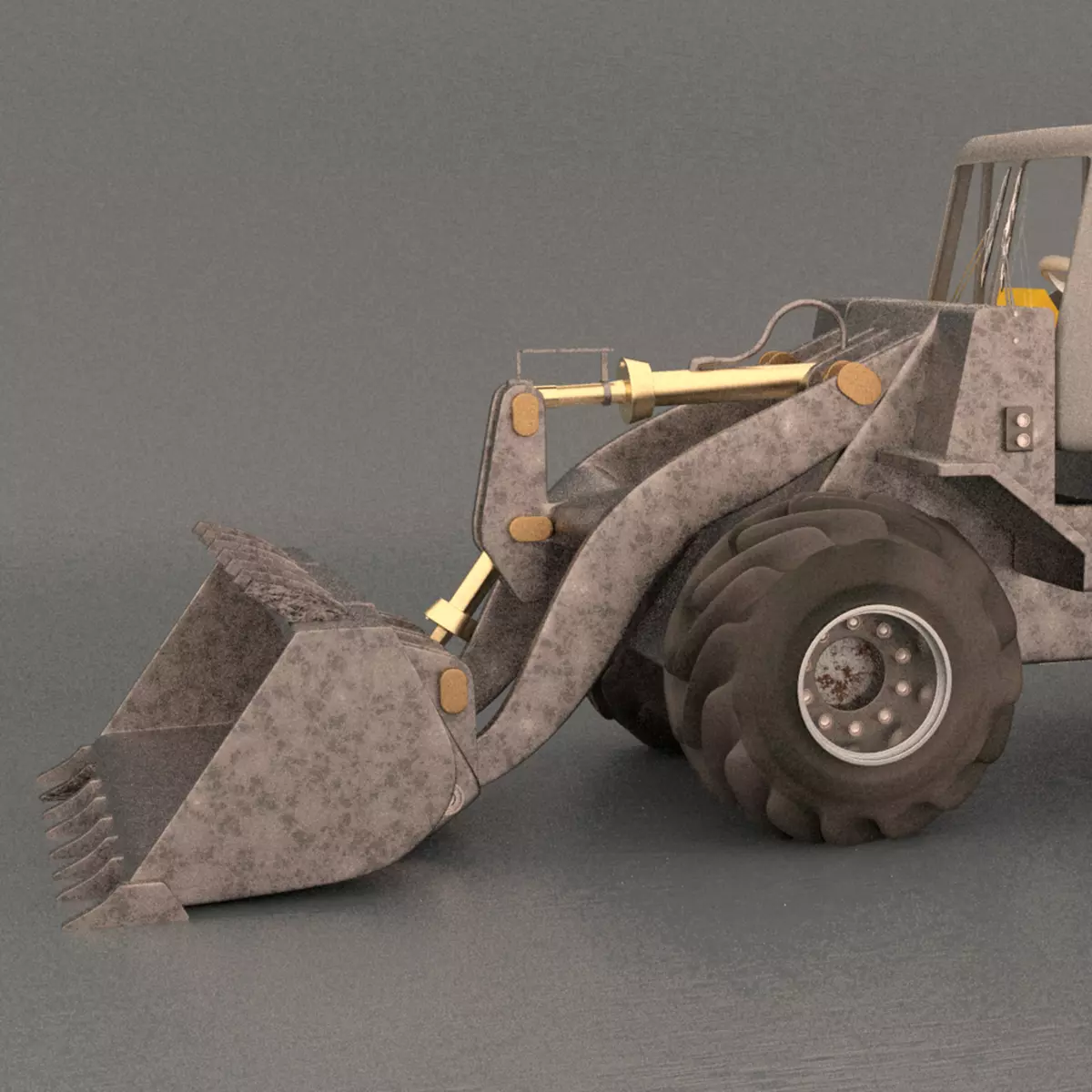 Wheel Loader Low-poly 3D model_0