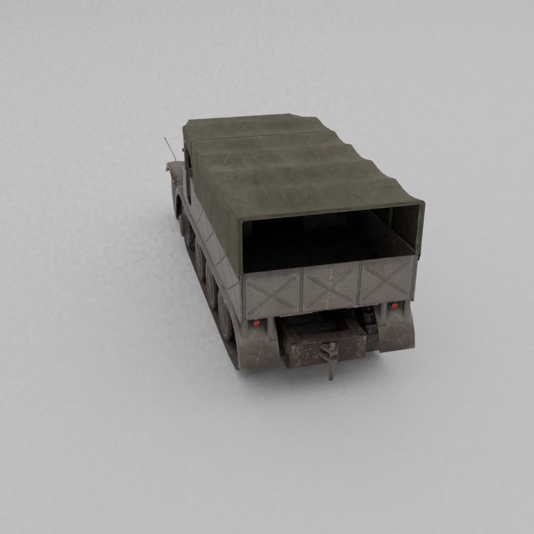 Sd Kfz 9 Famo Heavy Halftrack Low-poly 3D model_24