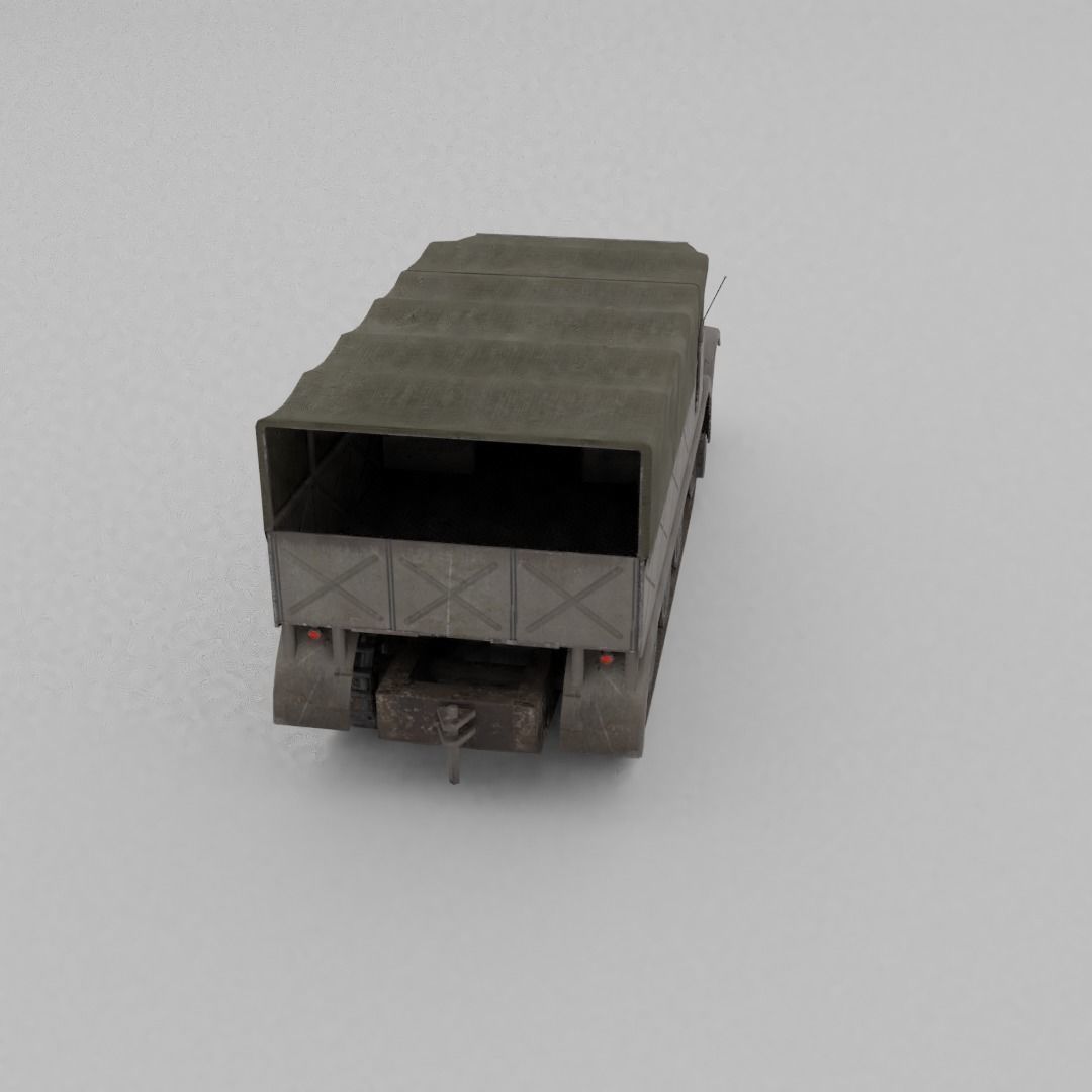 Sd Kfz 9 Famo Heavy Halftrack Low-poly 3D model_23