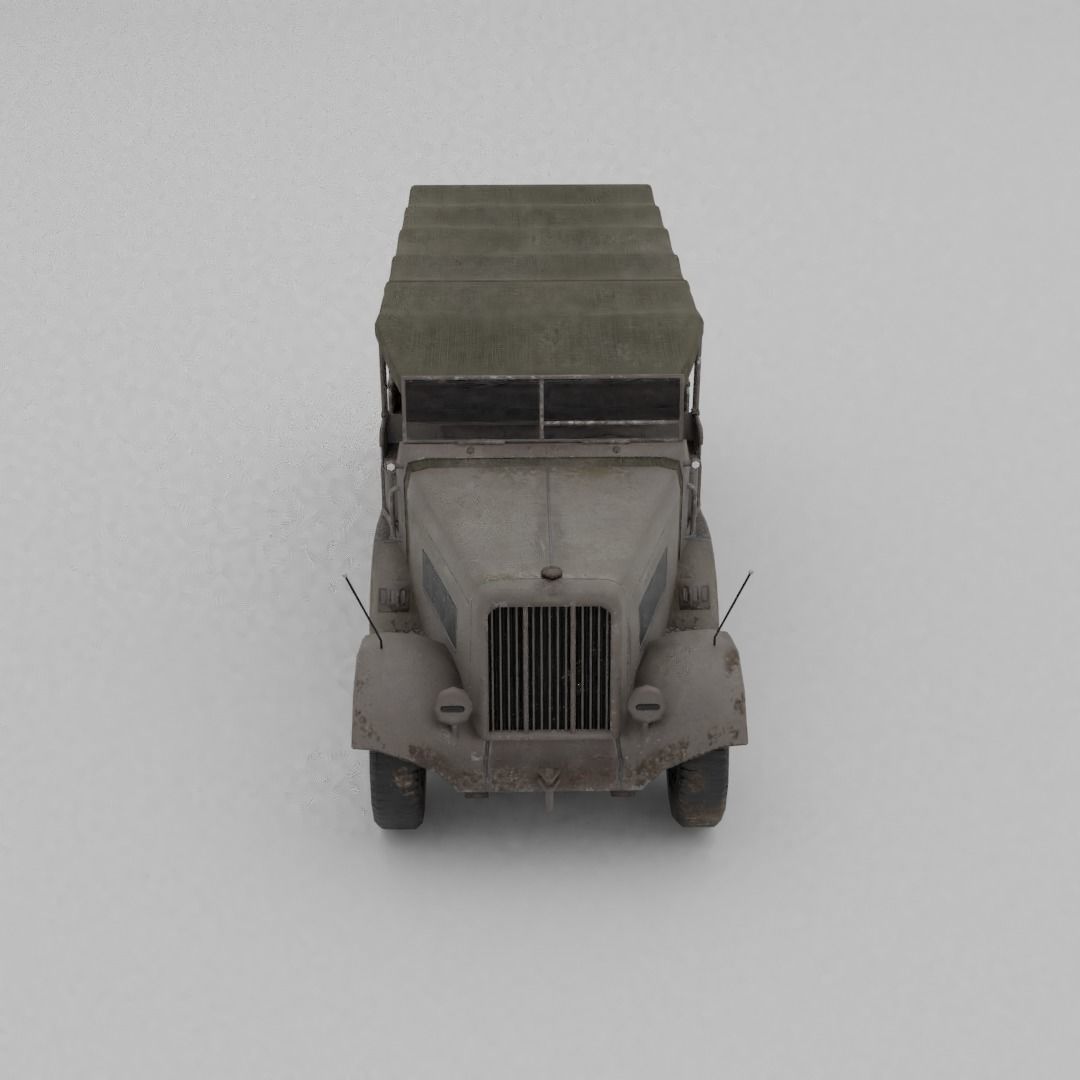 Sd Kfz 9 Famo Heavy Halftrack Low-poly 3D model_16