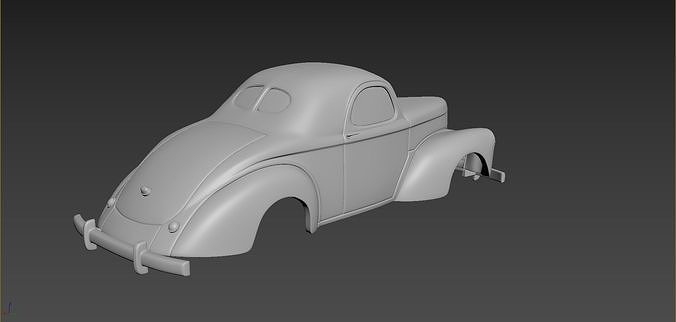 Willys Coupe 1941 Body For Print 3D print model 4