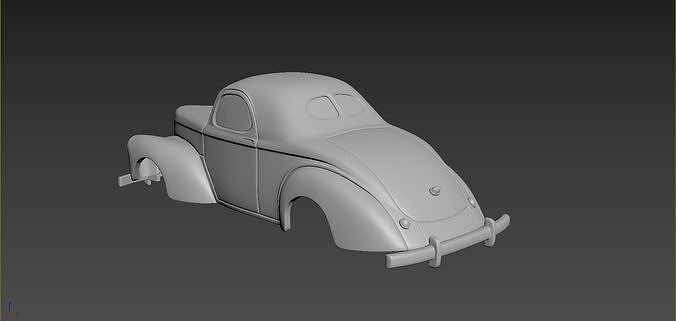 Willys Coupe 1941 Body For Print 3D print model 3