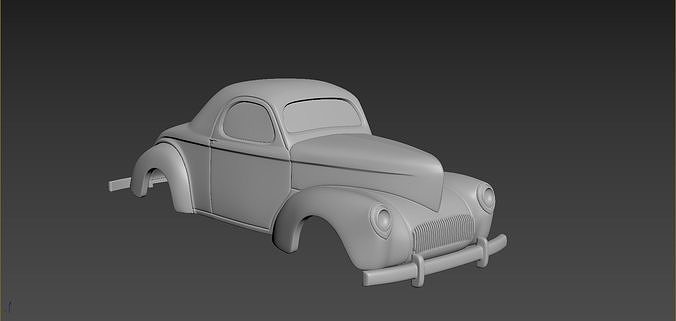 Willys Coupe 1941 Body For Print 3D print model 5