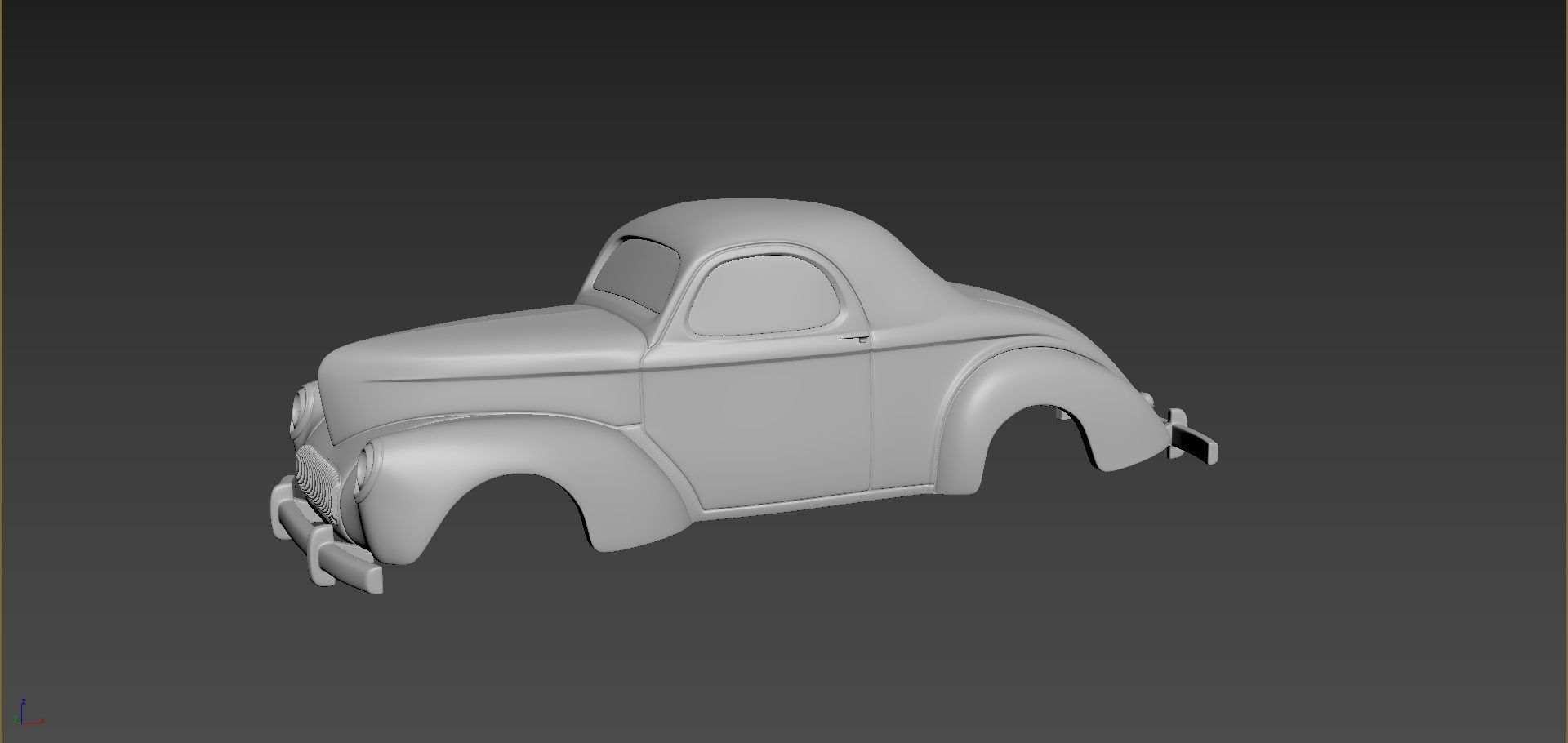 Willys Coupe 1941 Body For Print 3D print model_1