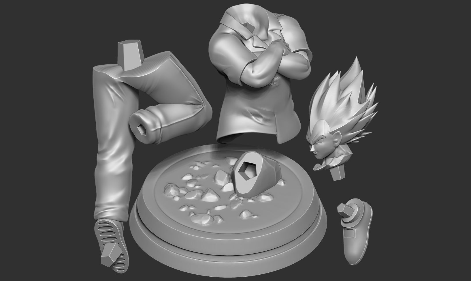 Vegeta - Badman 3D print model_2