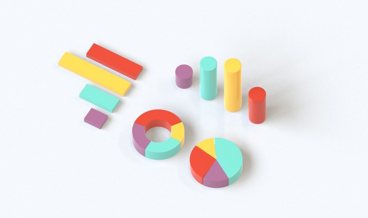 isometric data analysis 3d isometric  Low-poly 3D model_2