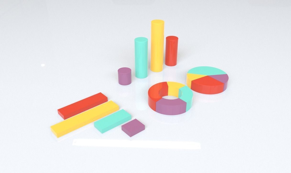 isometric data analysis 3d isometric  Low-poly 3D model_3