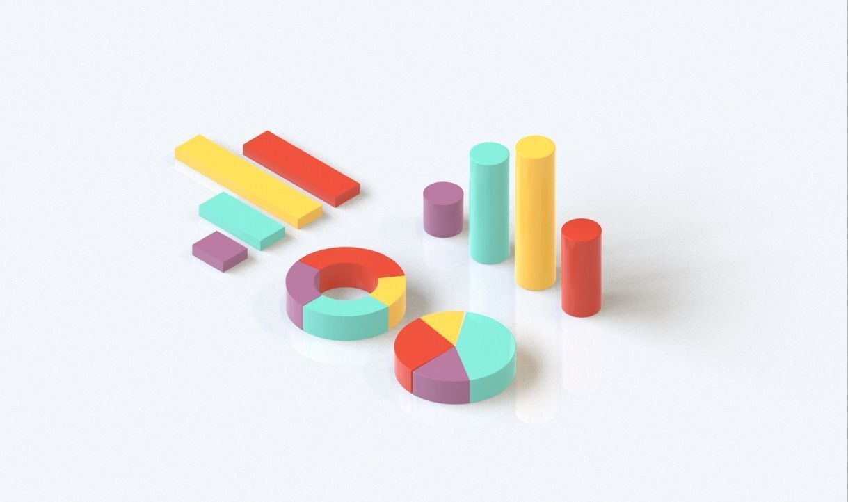 isometric data analysis 3d isometric  Low-poly 3D model_0