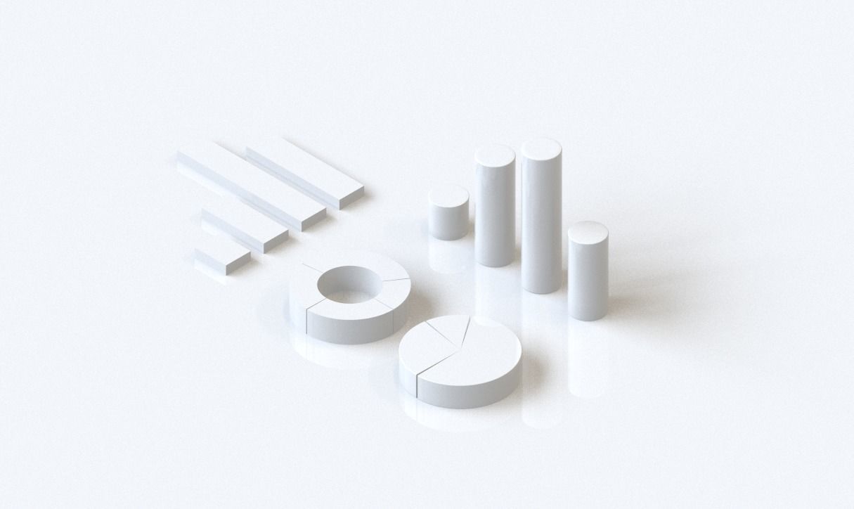 isometric data analysis 3d isometric  Low-poly 3D model_4