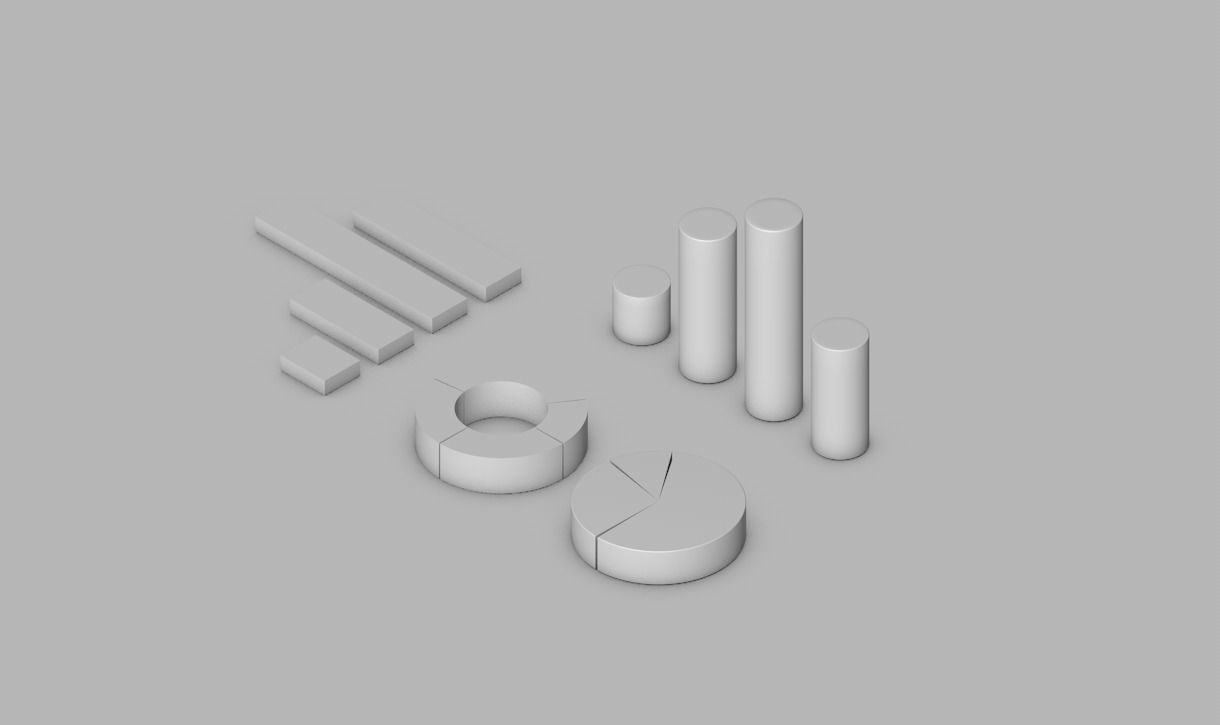 isometric data analysis 3d isometric  Low-poly 3D model_7