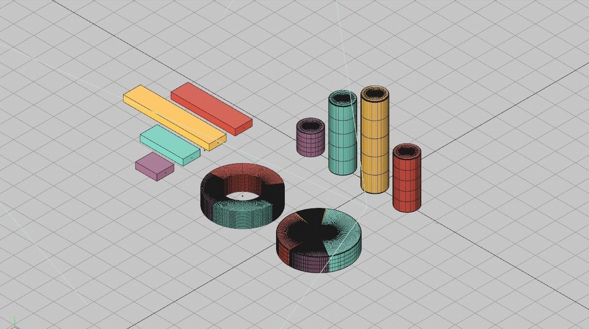 isometric data analysis 3d isometric  Low-poly 3D model_5