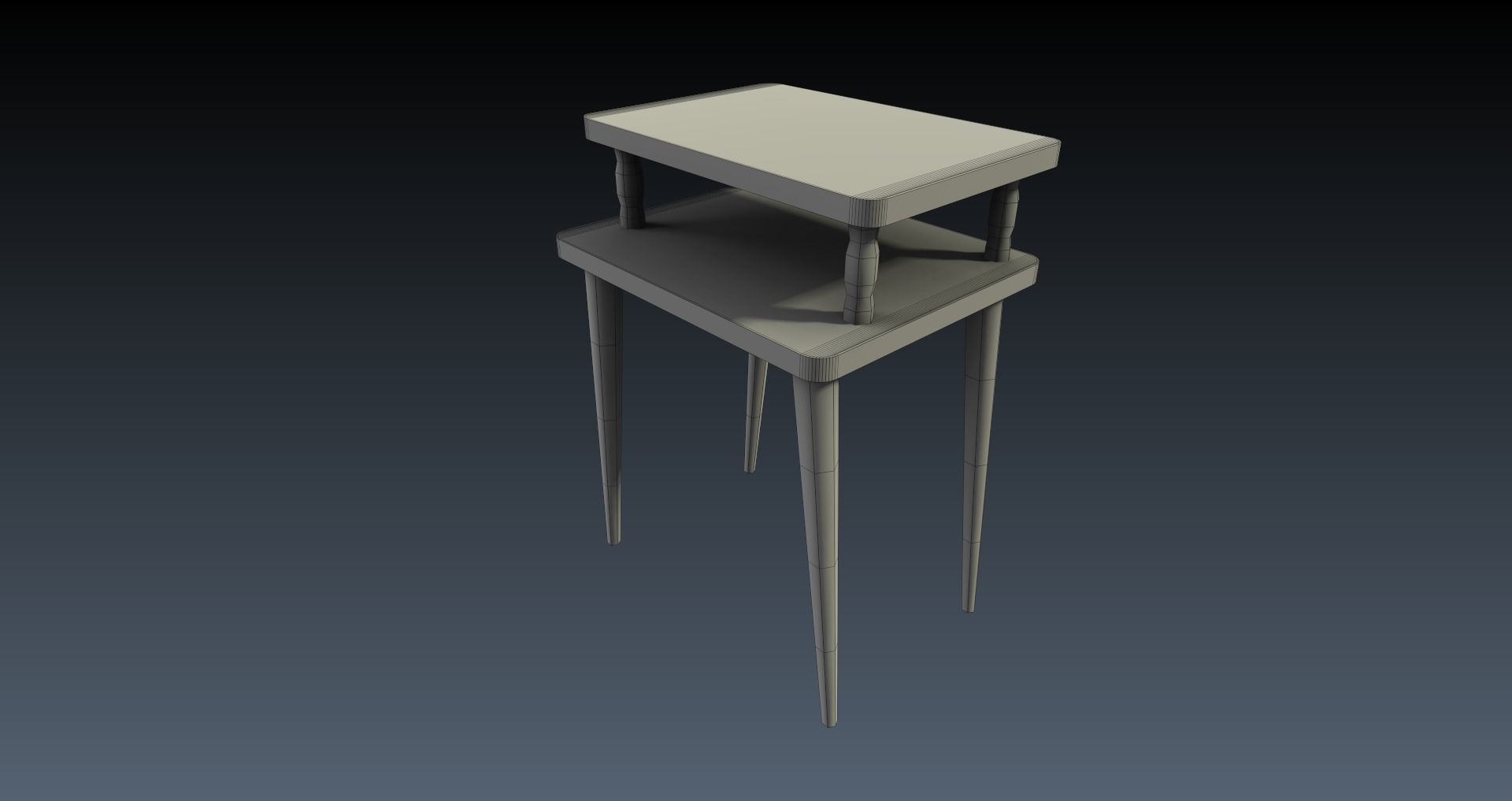 Low-Poly 60s Living Room Pack Low-poly 3D model_48