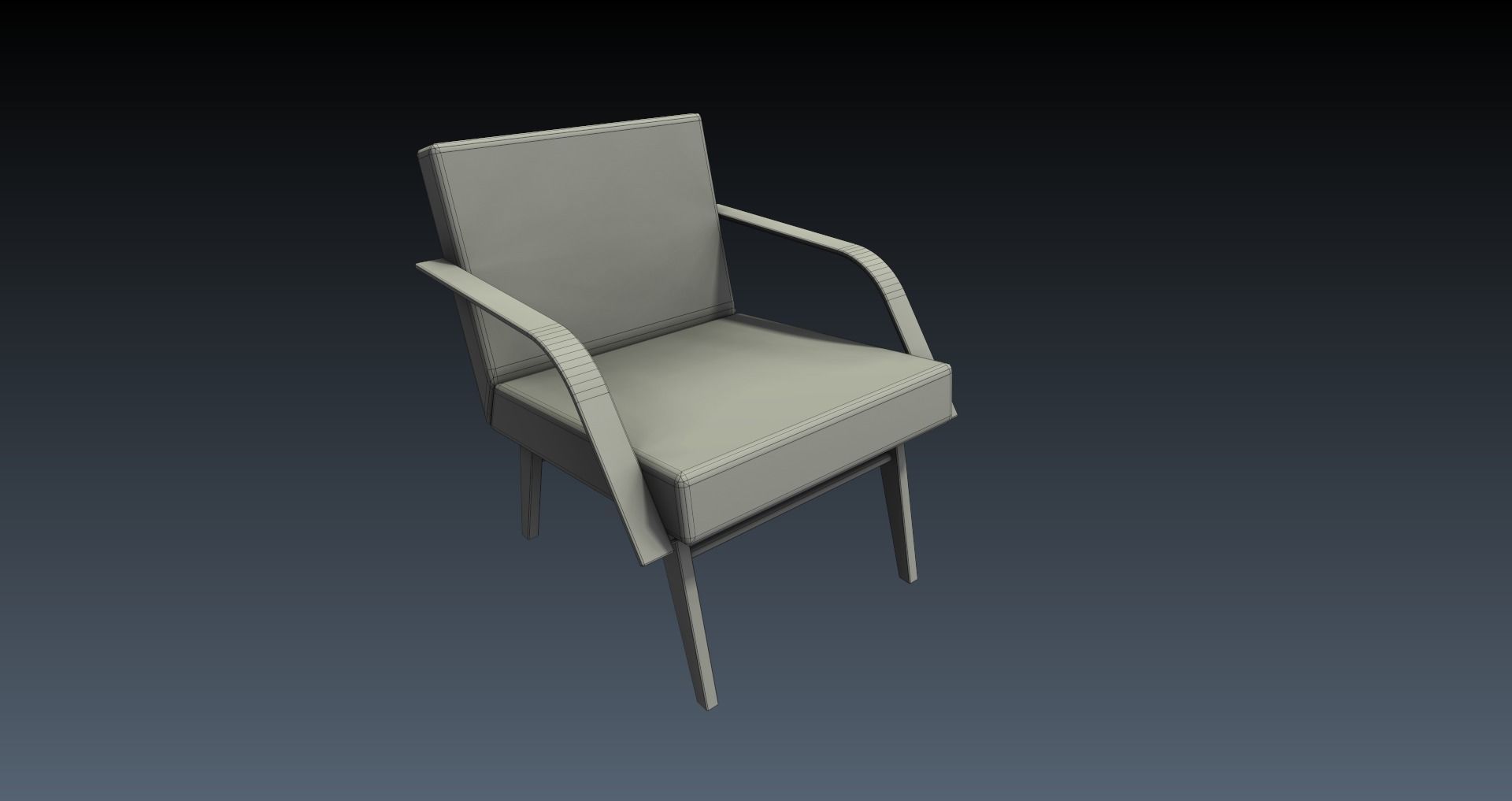 Low-Poly 60s Living Room Pack Low-poly 3D model_3