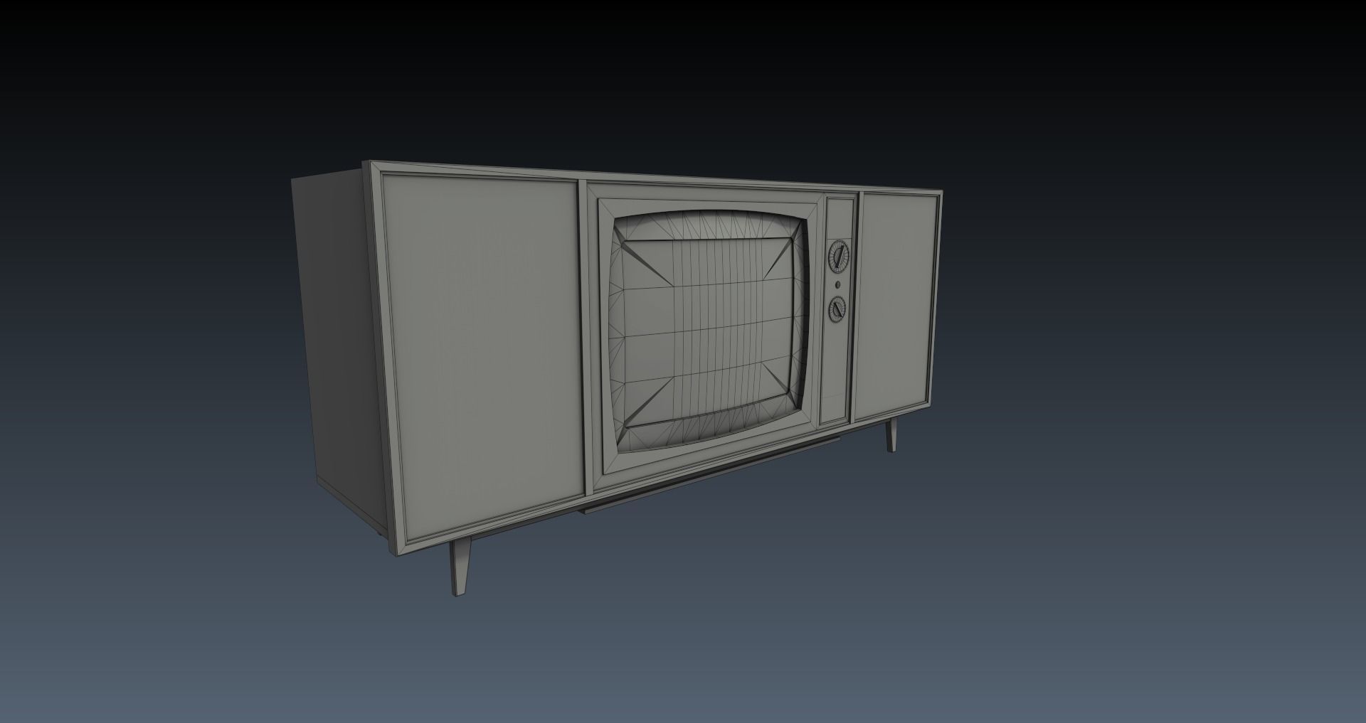 Low-Poly 60s Living Room Pack Low-poly 3D model_65