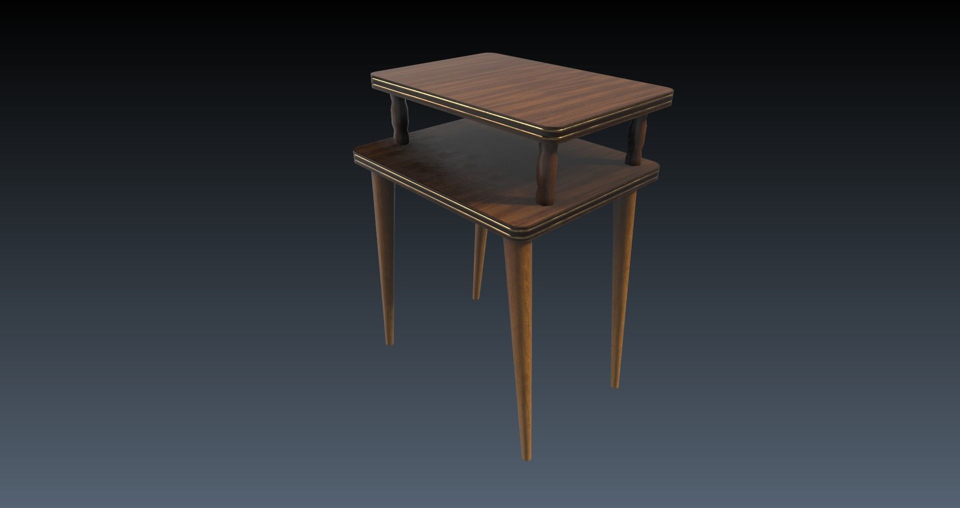 Low-Poly 60s Living Room Pack Low-poly 3D model_47