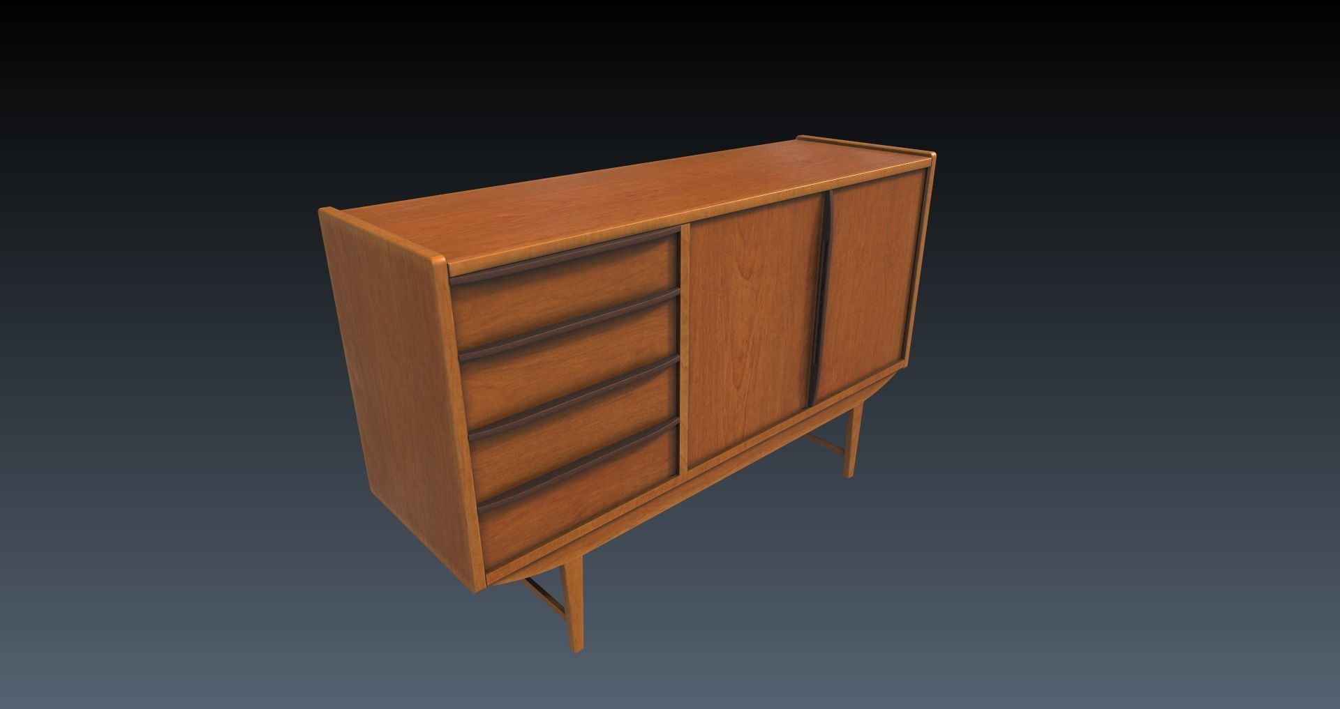 Low-Poly 60s Living Room Pack Low-poly 3D model_51