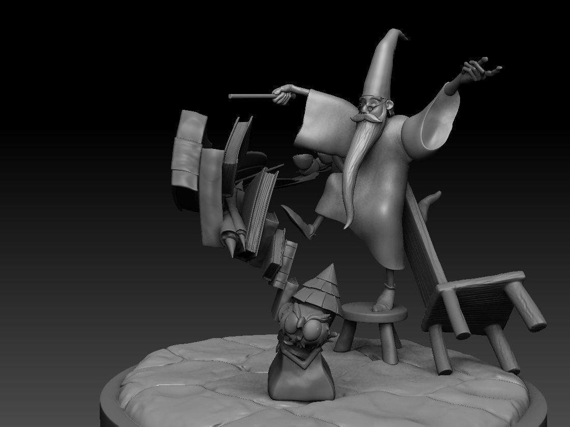 The Sword in the Stone Merlin Figure Model 3D print model_1