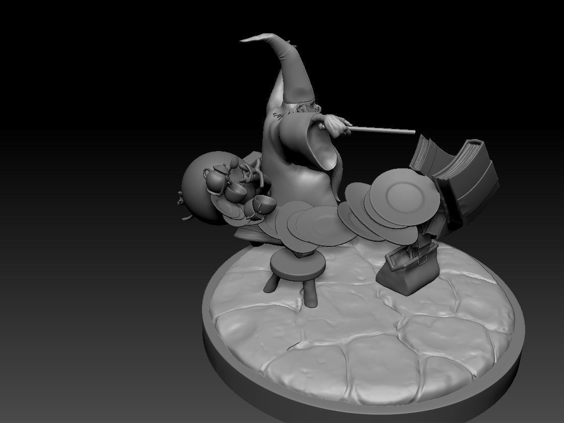 The Sword in the Stone Merlin Figure Model 3D print model_4