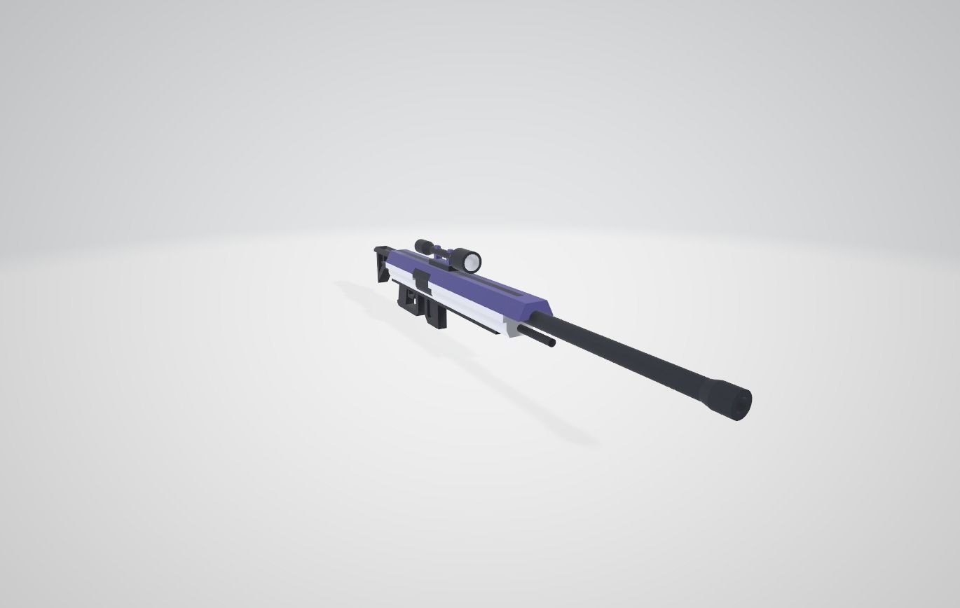 Minimalist weapons Low-poly 3D model_3