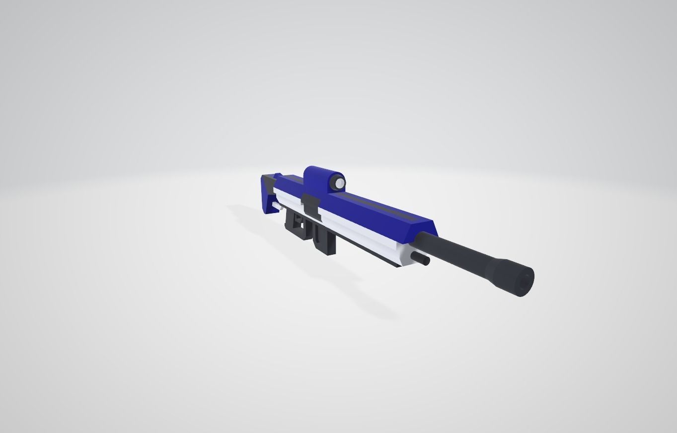 Minimalist weapons Low-poly 3D model_4