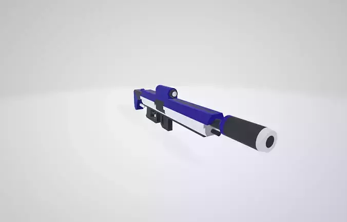 Minimalist weapons Low-poly 3D model