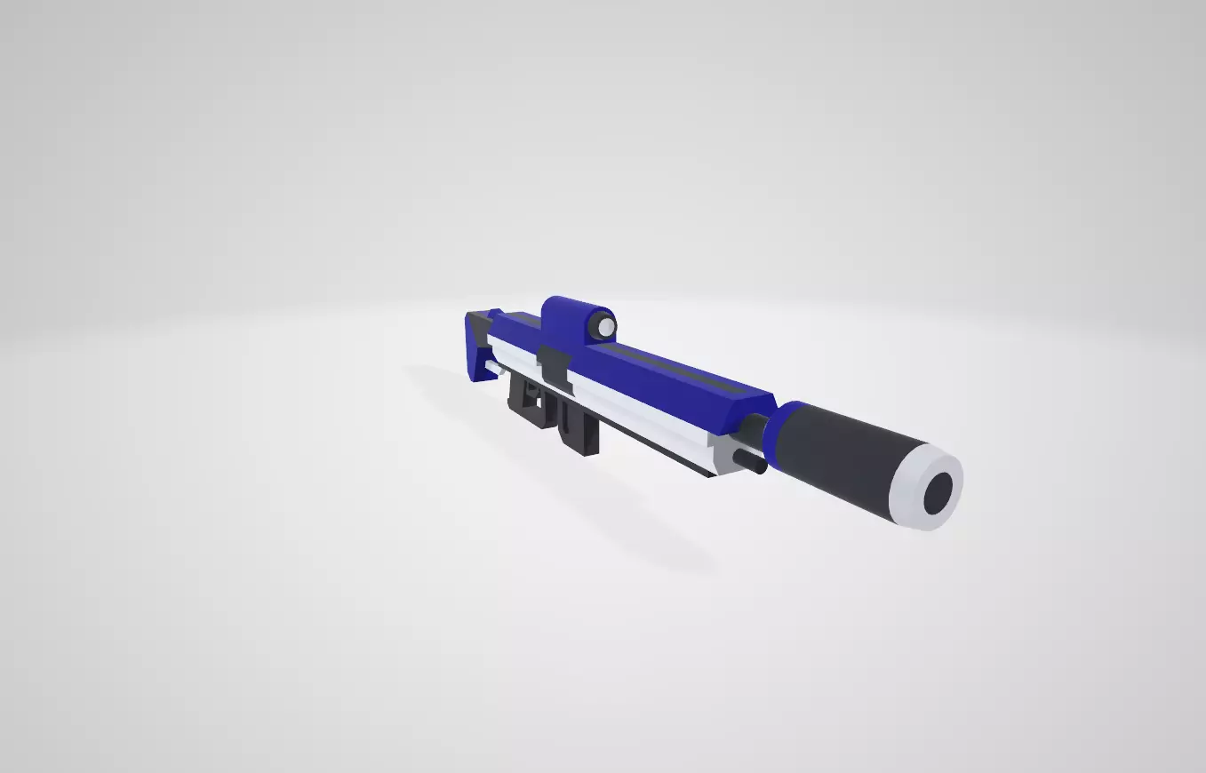 Minimalist weapons Low-poly 3D model_0