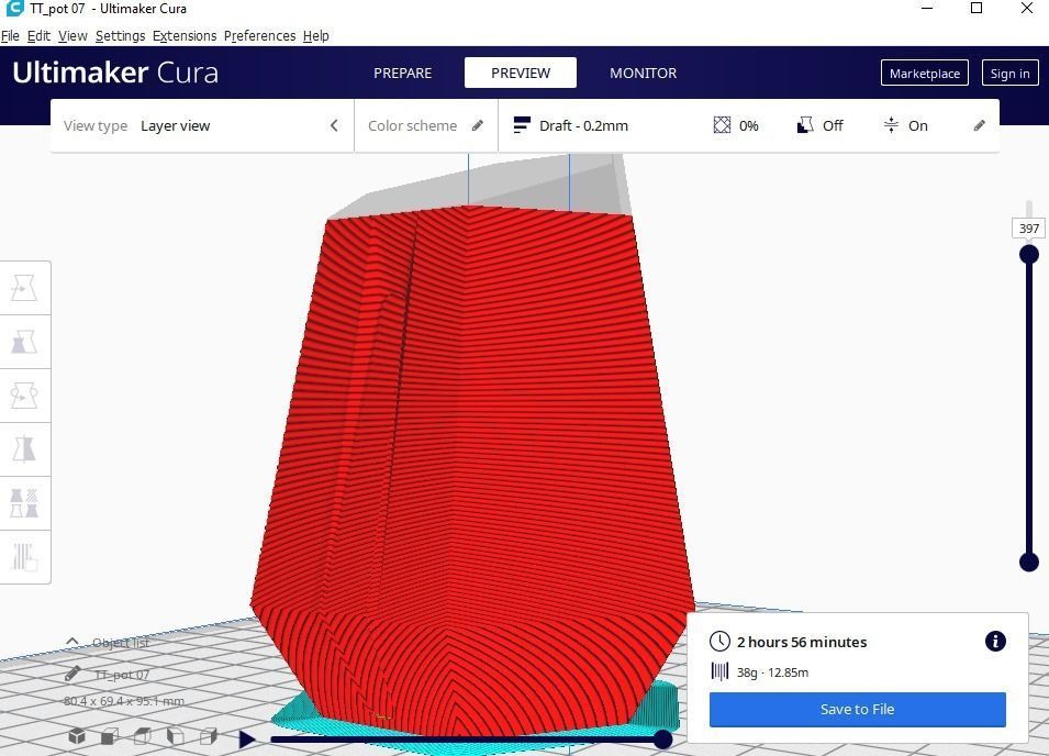 Flower pot or vase  3D print model_18