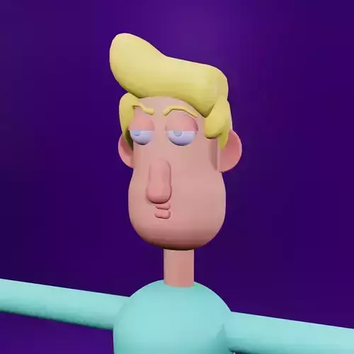 low poly stylized character 