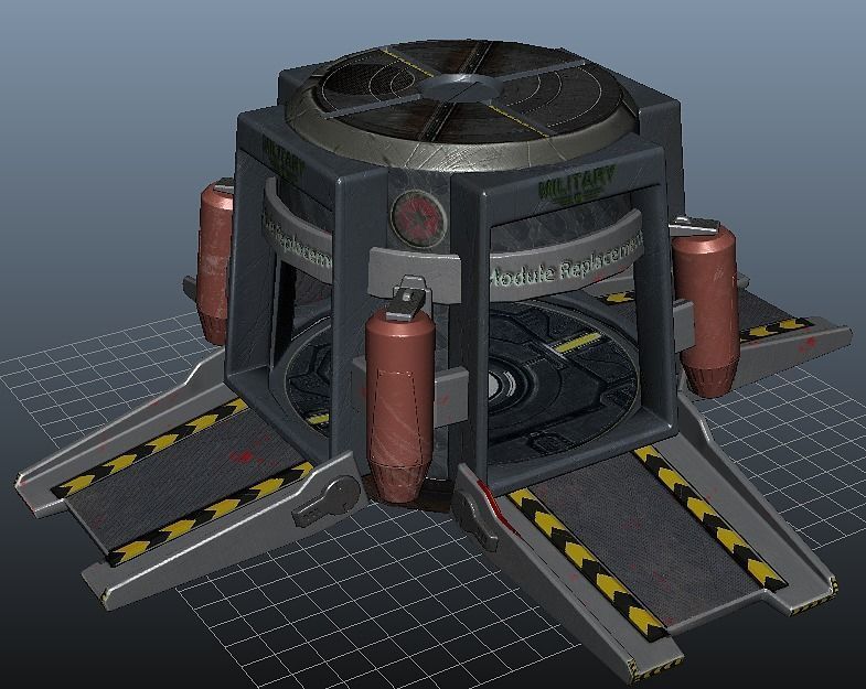 Modules replacement station Low-poly 3D model_5