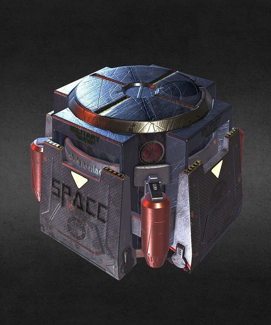 Modules replacement station Low-poly 3D model_0