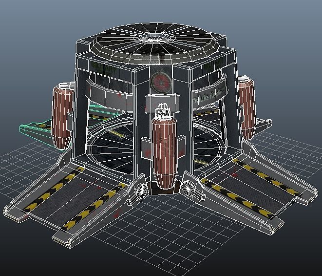 Modules replacement station Low-poly 3D model_6
