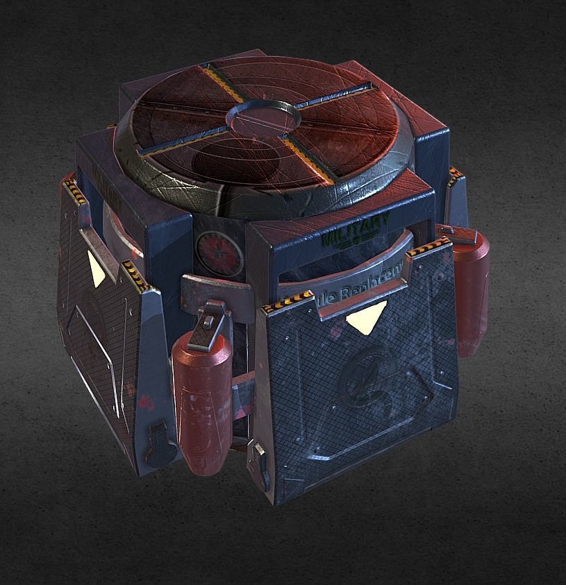 Modules replacement station Low-poly 3D model_1