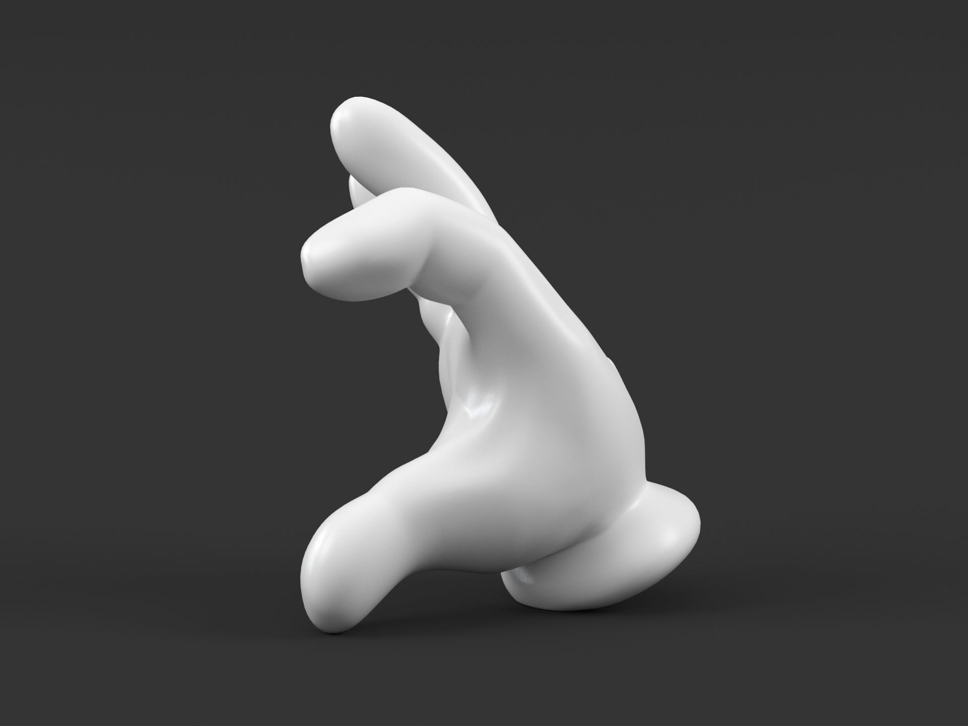 Mickey Hand Heart 3D print model_3