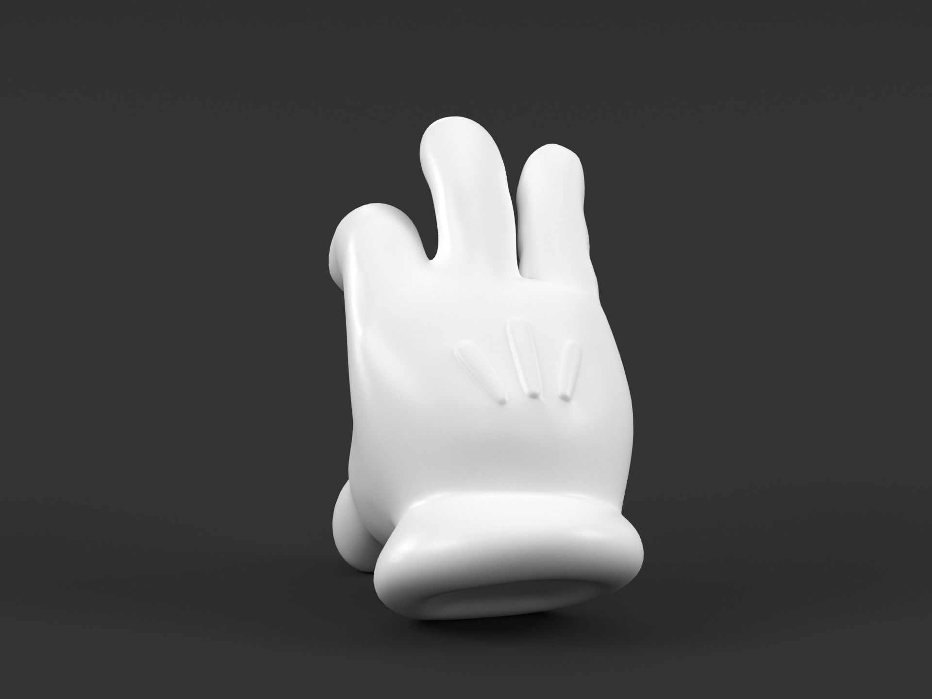 Mickey Hand Heart 3D print model_7