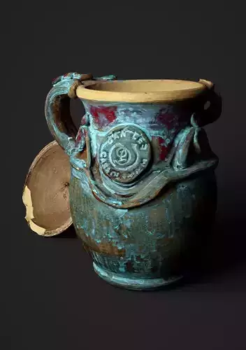 Antique Decorated Vase - 3D scan