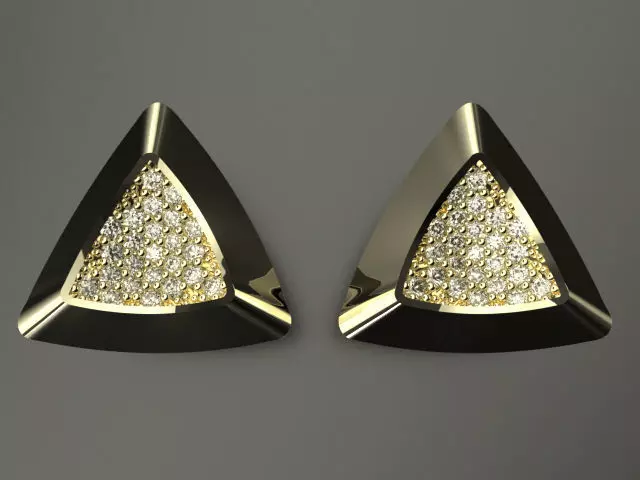 woman diamond earring T00006 3D print model