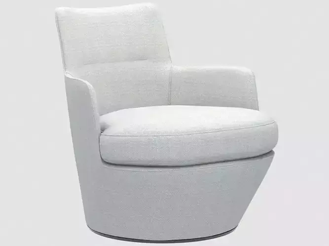 Lo Turn lounge chair by Bensen Low-poly 3D model