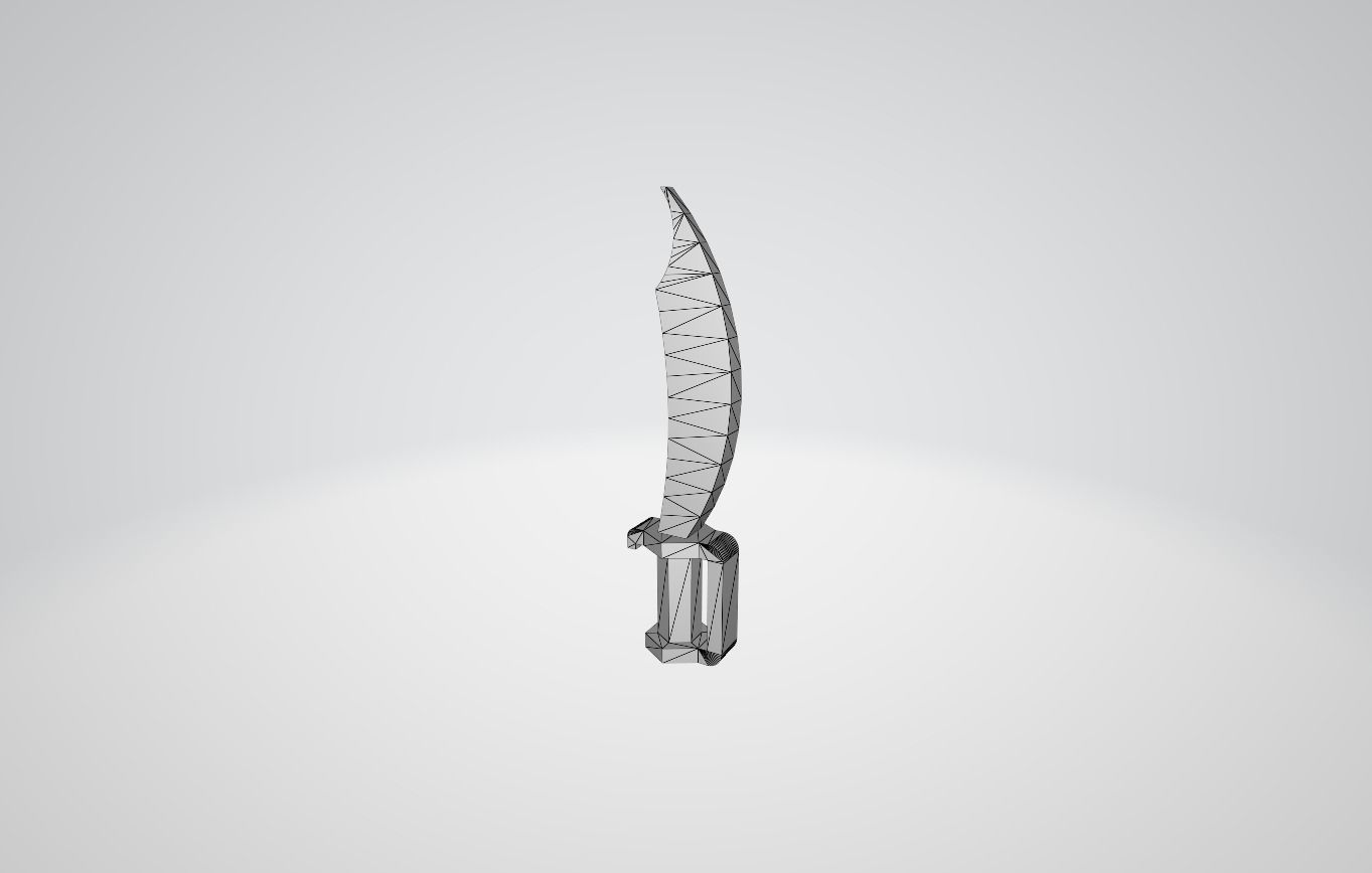 Sword Low-poly 3D model_2
