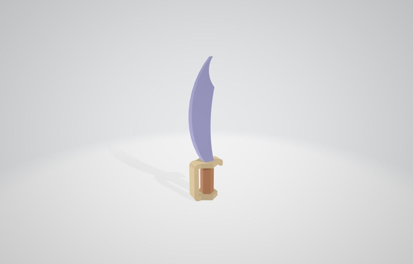 Sword Low-poly 3D model_1