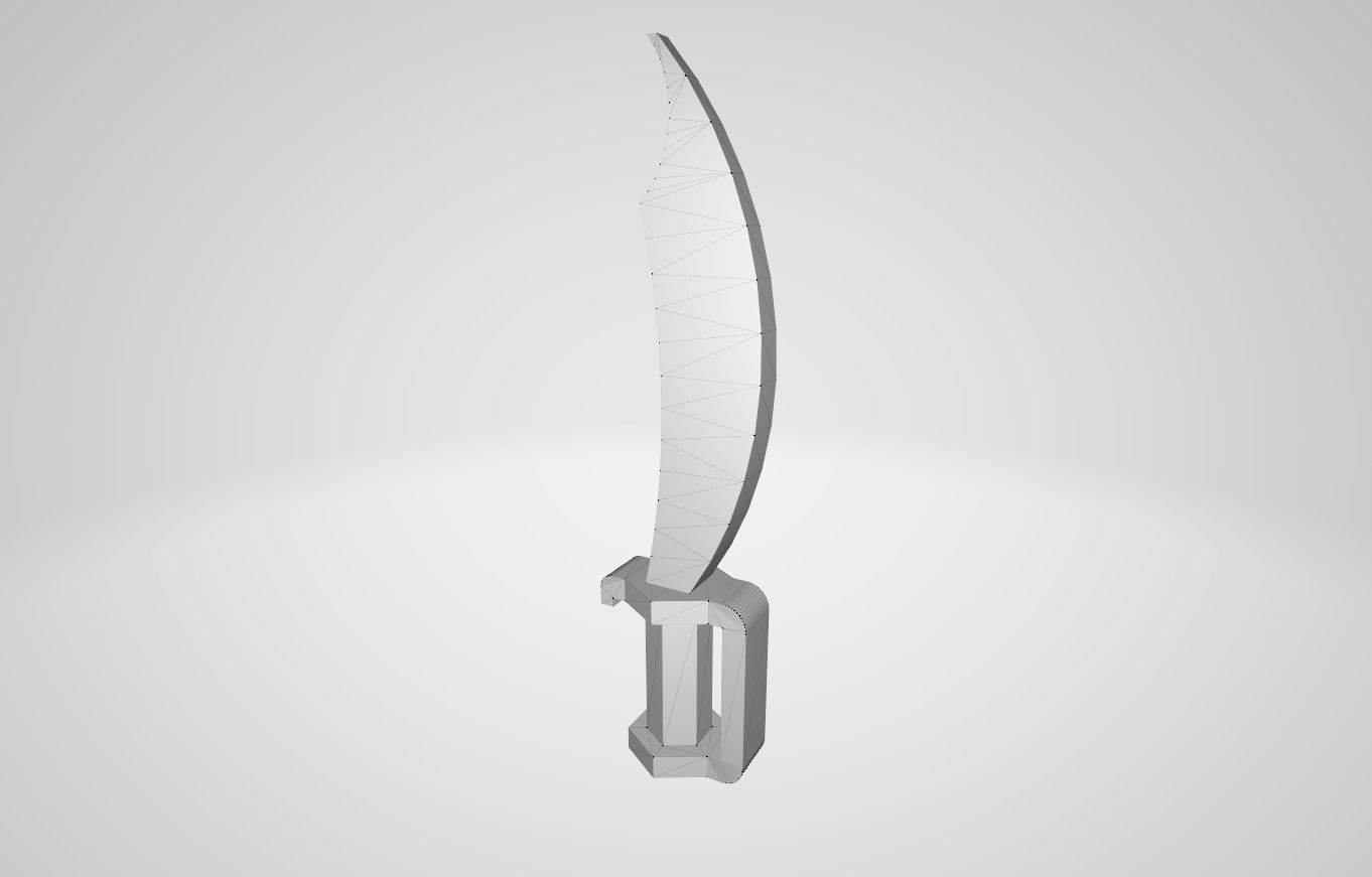 Sword Low-poly 3D model_3